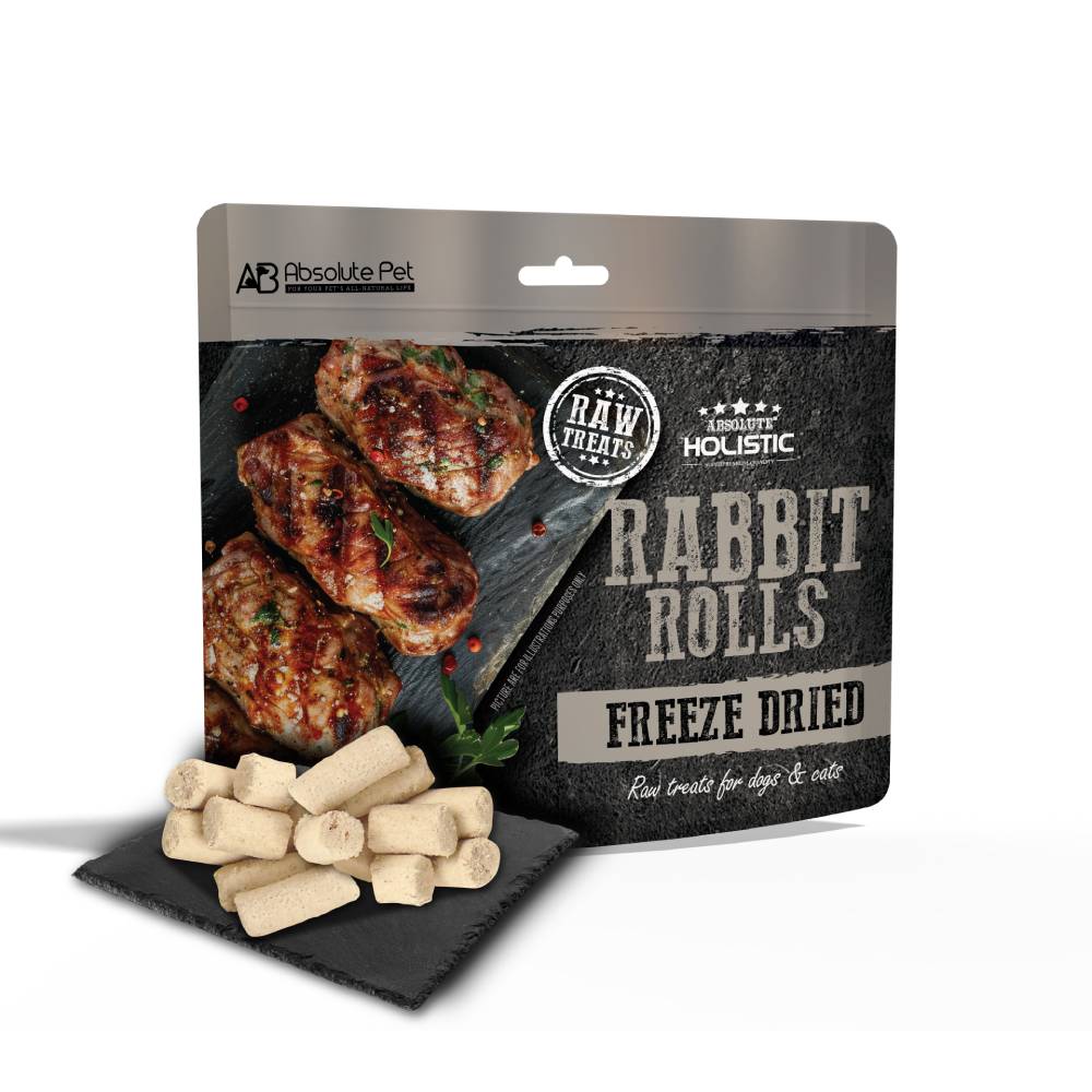 Cat Estate Freeze And Special Needs Reference: Absolute Holistic Dogs Cats Freeze Dried Raw Treats Rabbit Rolls