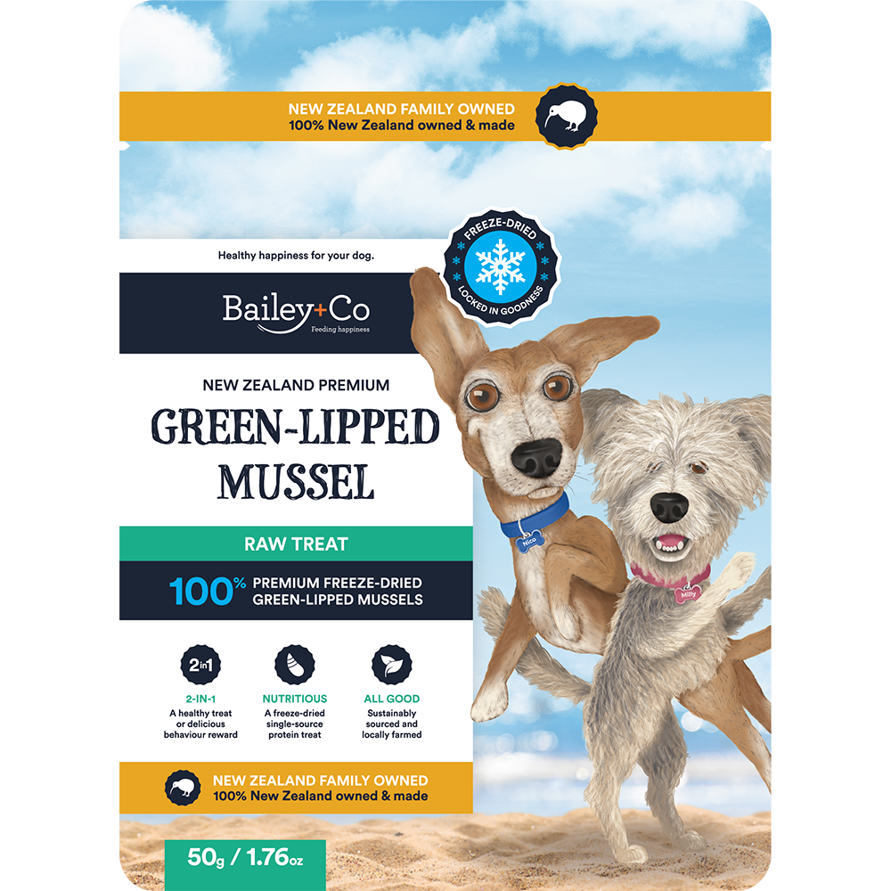 Bailey+Co Dog FreezeDried Raw Treat New Zealand GreenLipped Mussel 5