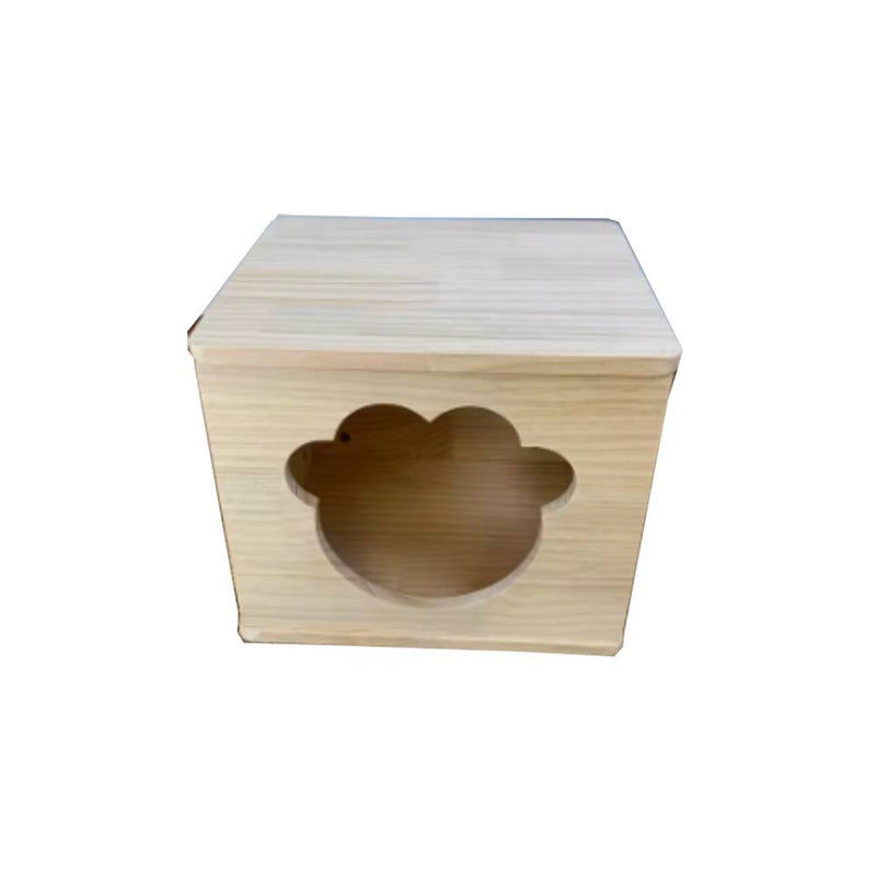 CatMC Solid Wood Pet House - Carrot Top S (L35cm x B30cm x H30cm)