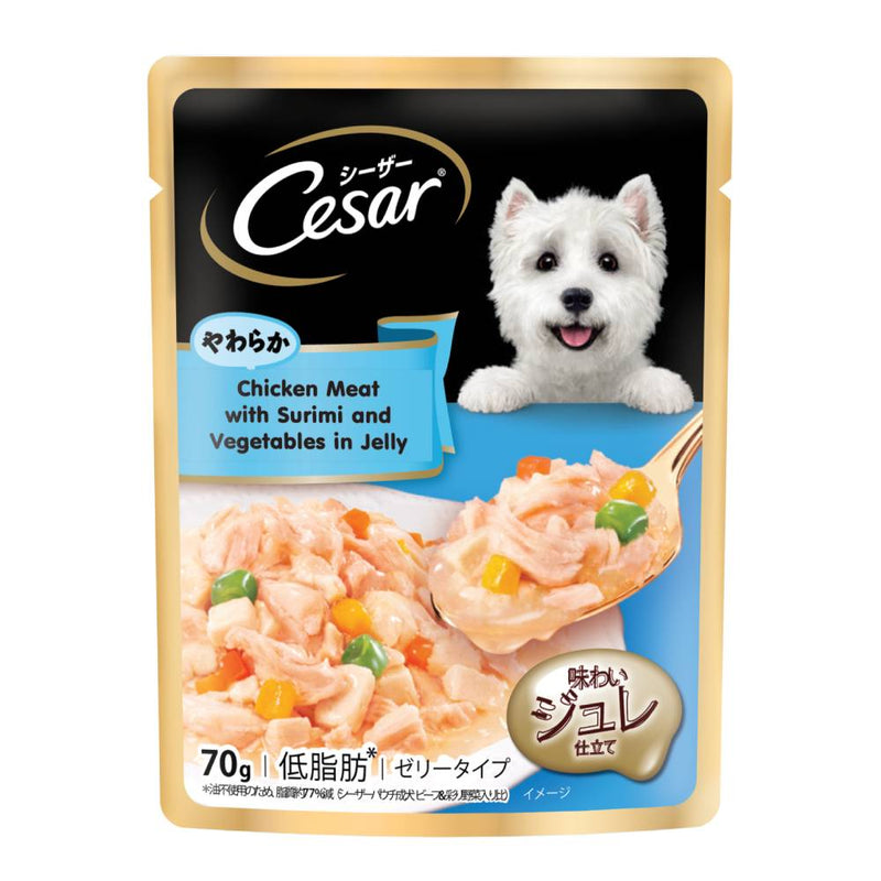 Cesar Chicken Meat with Surimi & Vegetables in Jelly 70g