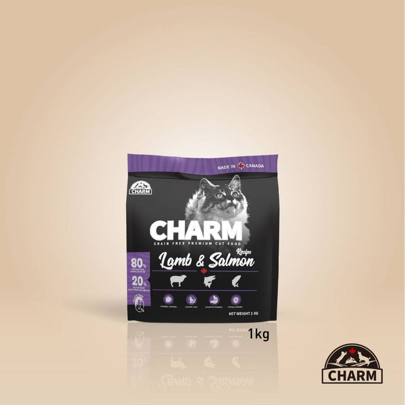 Charm Cat Lamb & Salmon Recipe Grain Free Premium Food 1kg