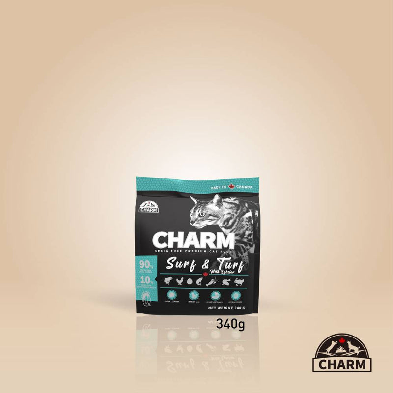 Charm Cat Surf & Turf With Lobster Grain Free Premium Food 340g