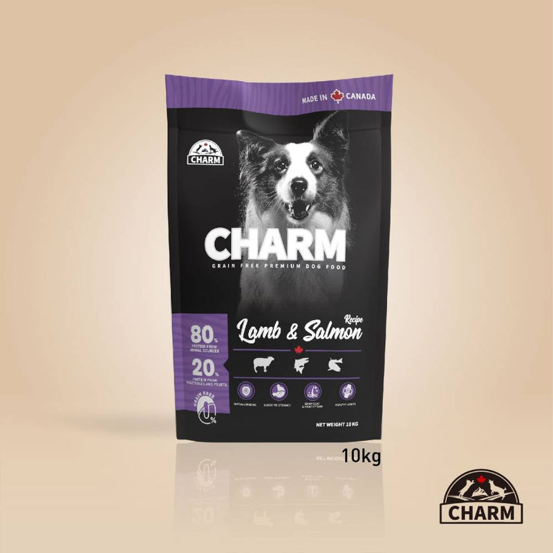 Charm Dog Lamb & Salmon Recipe Grain Free Premium Food 10kg