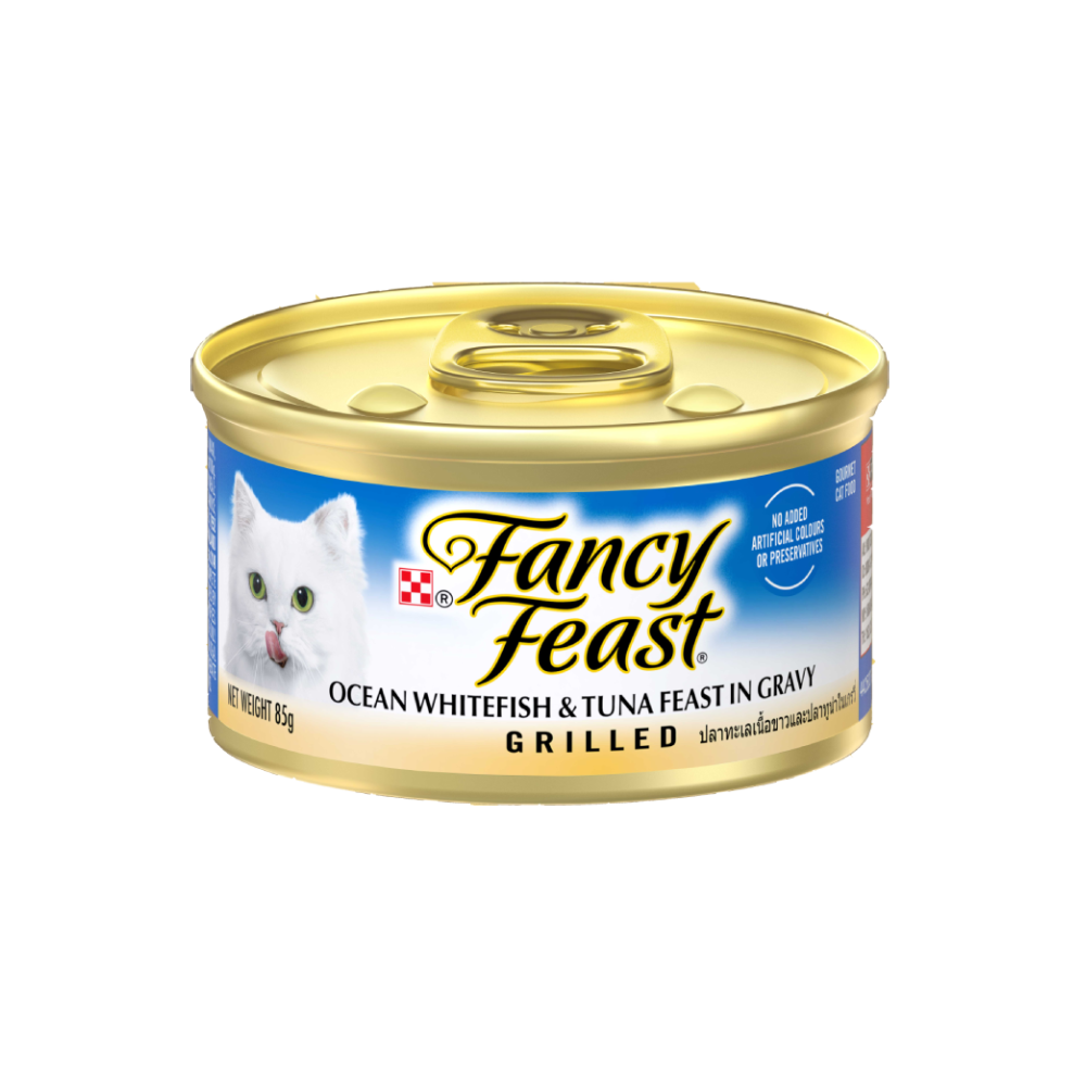 Fancy Feast Grilled Ocean Whitefish & Tuna Feast in Gravy 85g
