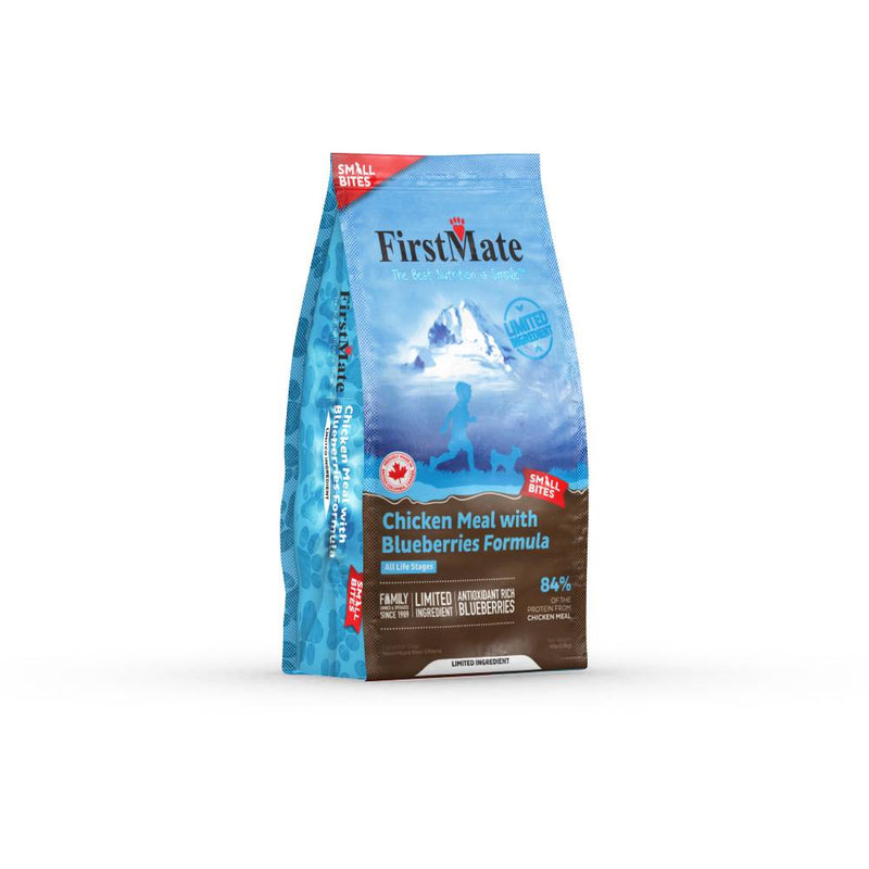 FirstMate Dog Grain Free Chicken Meal With Blueberries Small Bites for All Life Stages 1.8kg