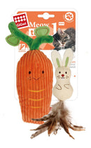 GiGwi Cat Toy Catch & Scratch 2-in-1 Carrot with Rabbit