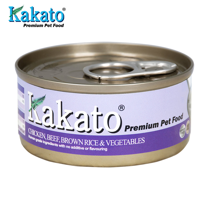 Kakato Premium Cat & Dog Food - Chicken, Beef, Brown Rice, Vegetables 70g