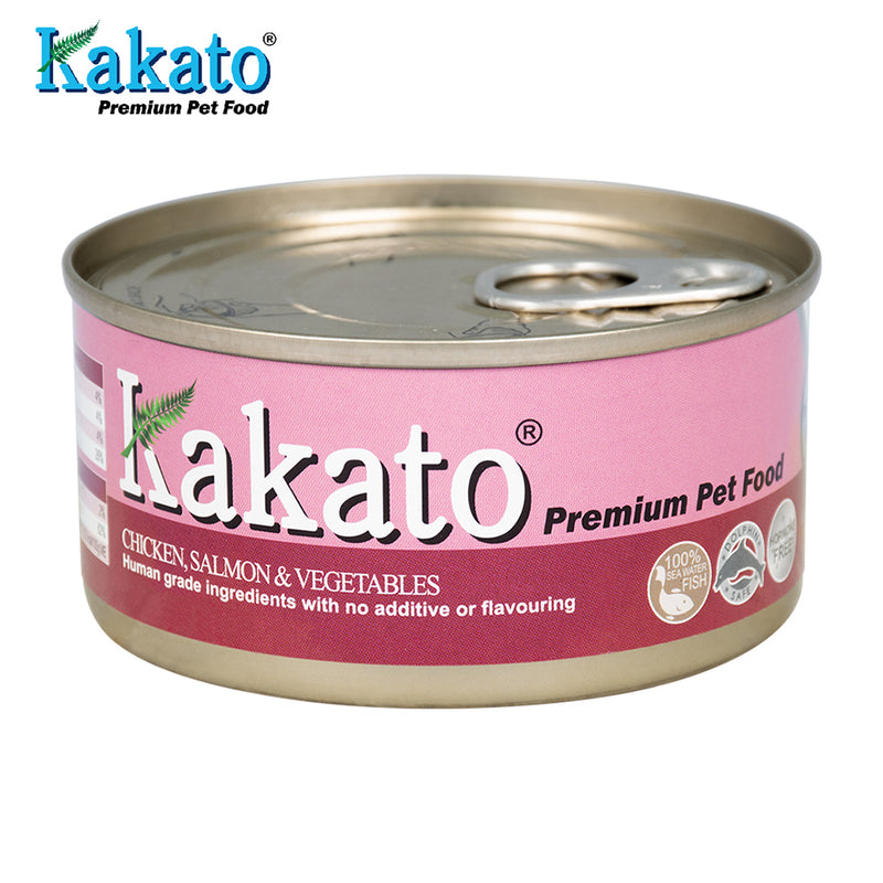 Kakato Premium Cat & Dog Food - Chicken, Salmon & Vegetables 170g