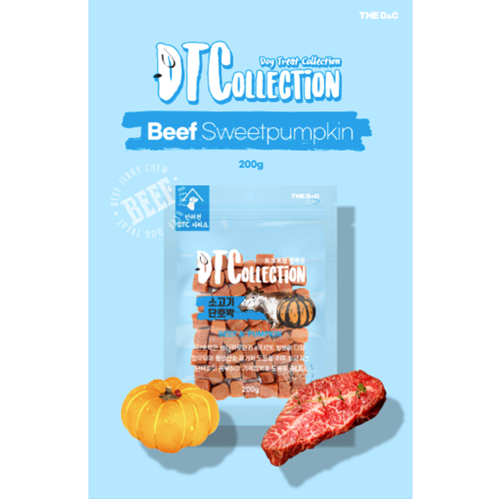 Korean Pet Food Dog Treat Collection Beef & Sweet Pumpkin Jerky 200g