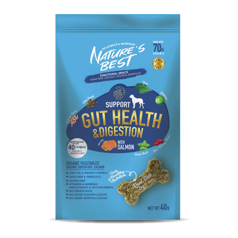 Nature's Best Dog Snack Support Gut Health & Digestion With Salmon 40g