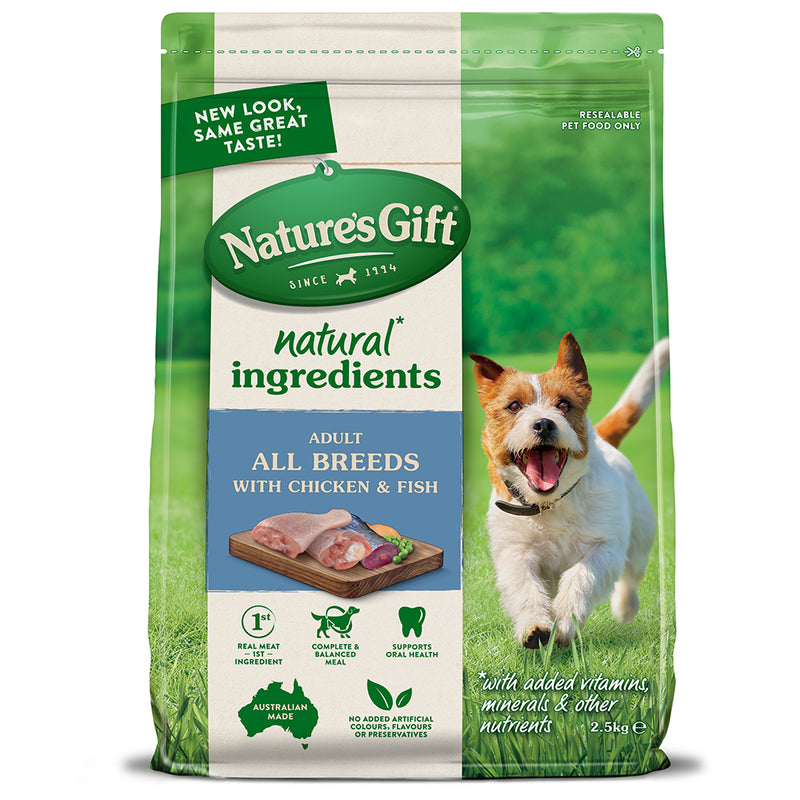 Nature's Gift Dog Adult All Breeds Chicken & Fish 2.5kg