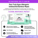Pets Truly Hypo-Allergenic Unbleached Bamboo Wipes 80sheets