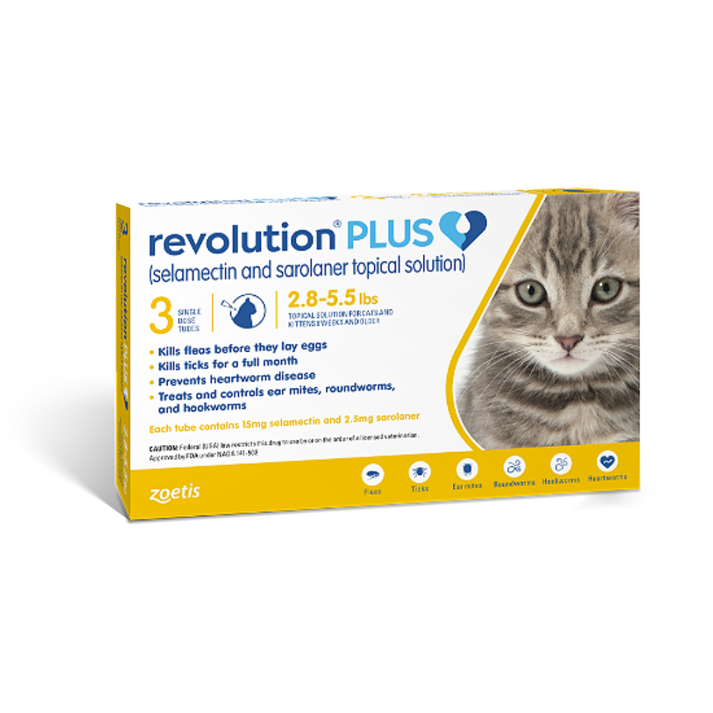 Revolution Plus Selamectin Sarolaner Topical Solution for Cats