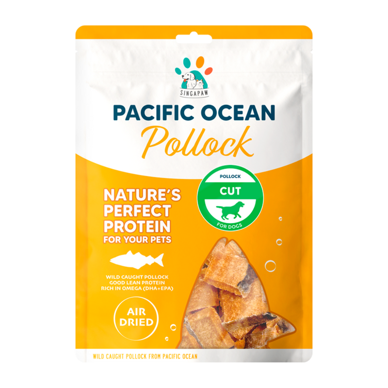 Singapaw Dog Pacific Ocean Air Dried Pollock Cut