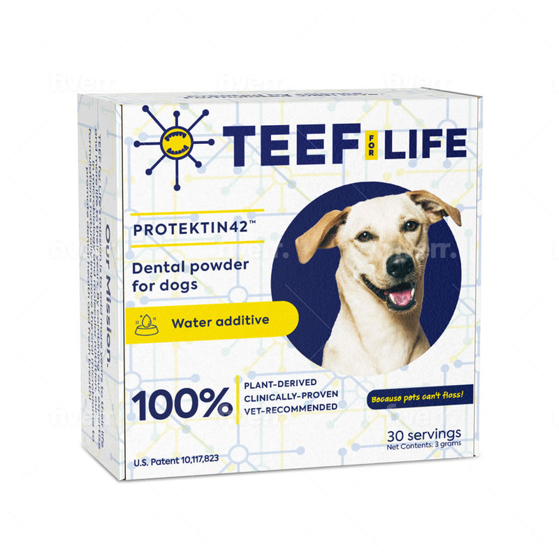 TEEF For Life Dog Protektin42 Dental Powder Water Additive 30 Servings