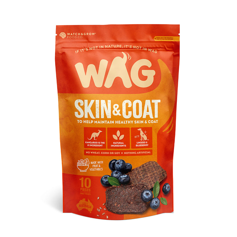 Wag Dog Treats Kangaroo Skin & Coat 100g