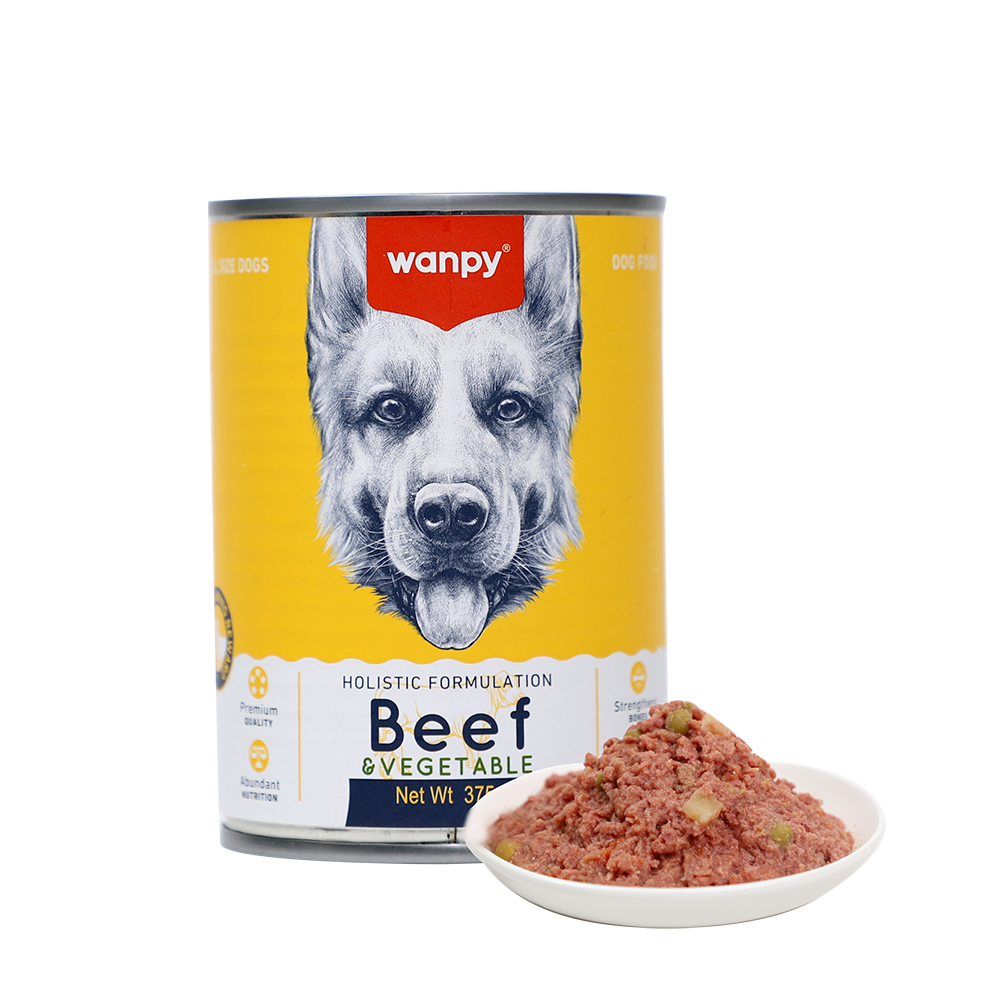 Wanpy Premium Dog Canned Food Beef & Vegetable 375g