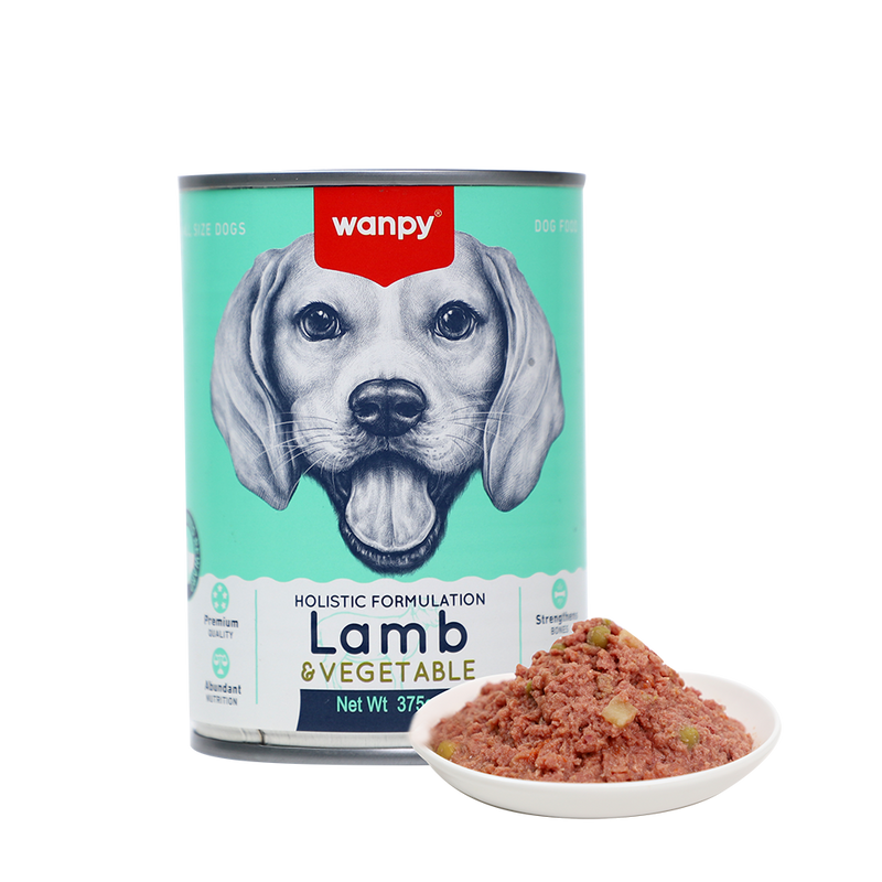 Wanpy Premium Dog Canned Food Lamb & Vegetable 375g