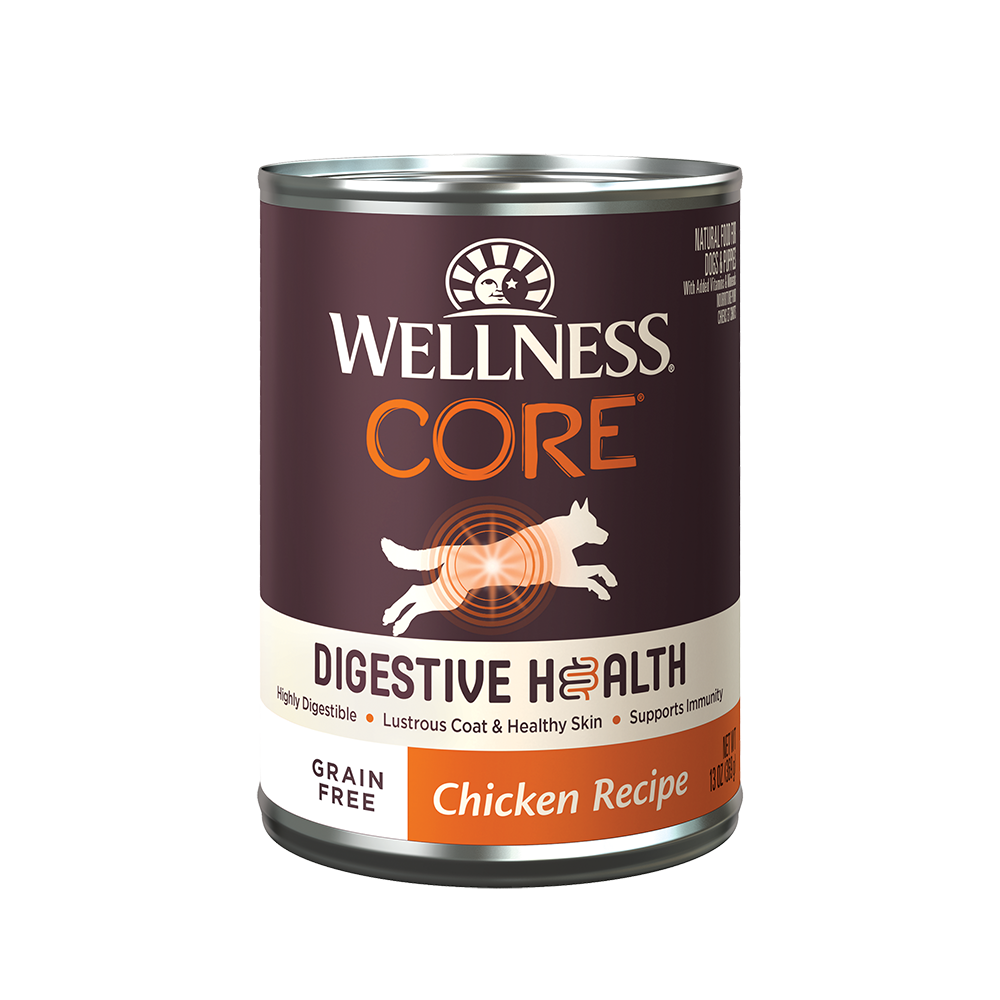 Image showcasing Wellness Dog Core Digestive Health Grain-Free Chicken 13oz