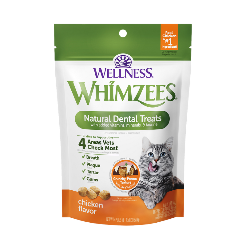 Whimzees Cat Natural Dental Treats Chicken 4.5oz