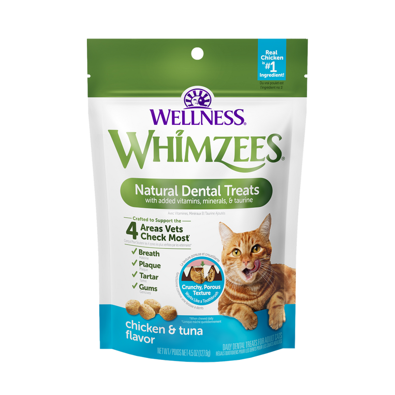 Whimzees Cat Natural Dental Treats Chicken & Tuna 4.5oz