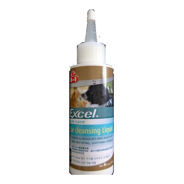 8 in 1 Excel Ear Cleansing Liquid for Dogs & Cats 4oz