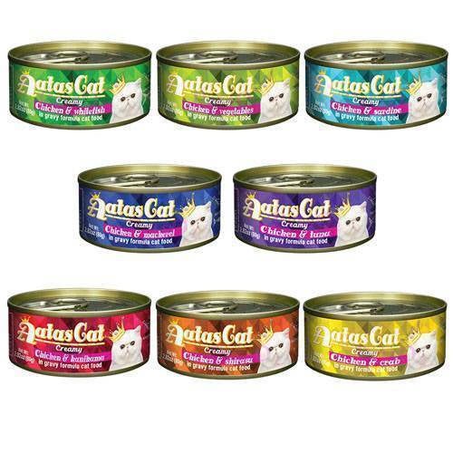 *DONATION TO SHAC* Aatas Cat Creamy Chicken 80g x 24cans (Assorted)