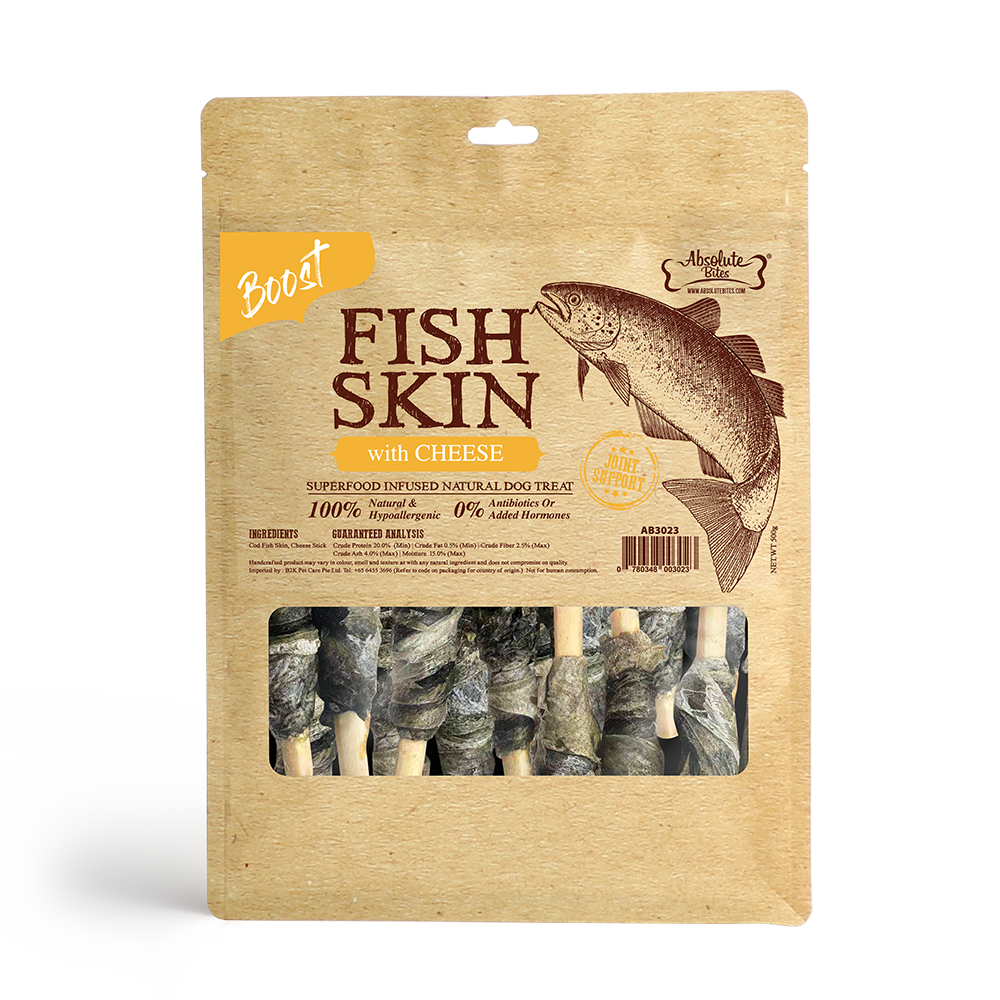 Absolute Bites Fish Skin with Cheese 500g