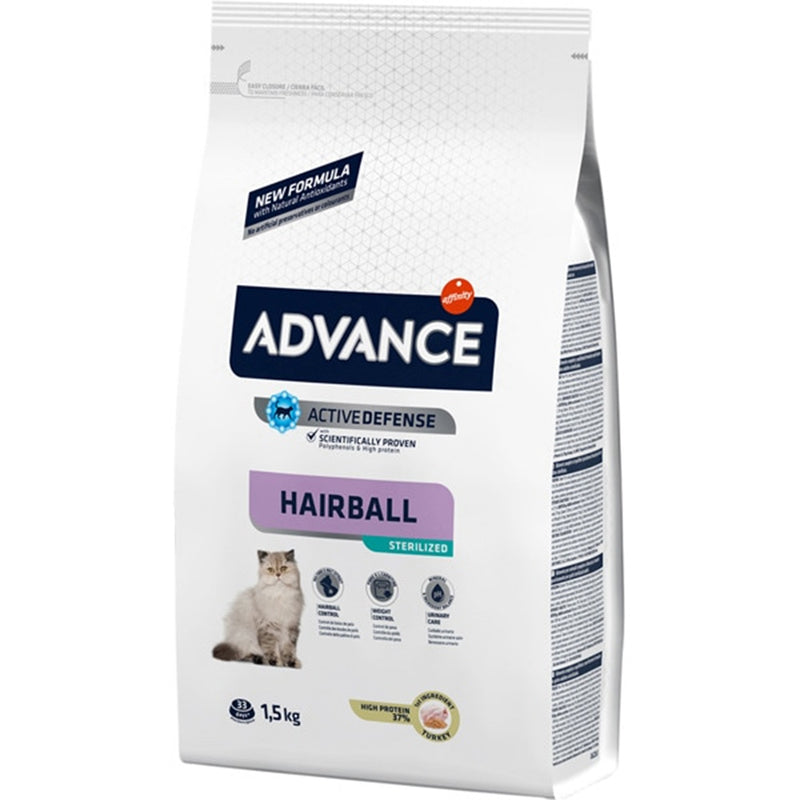 Advance Cat Active Defense Sterilized Hairball 1.5kg