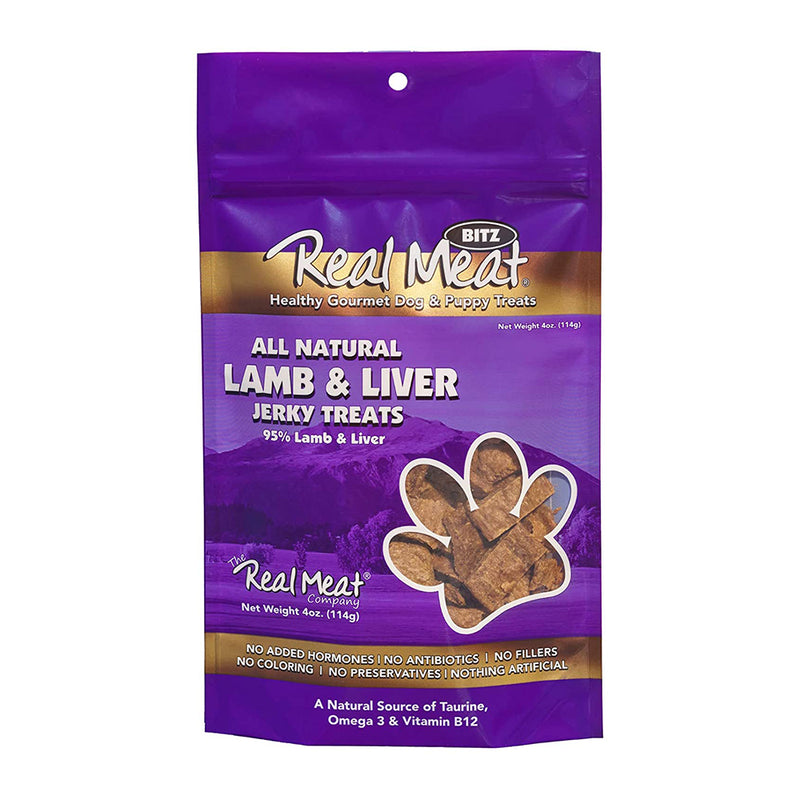 Bitz Real Meat Dog - Lamb Liver Jerky Treats 4oz