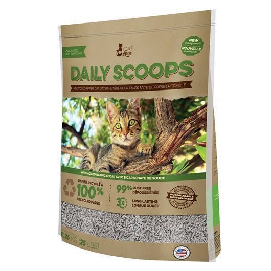 Cat Love Daily Scoops Recycled Paper Litter 25lb