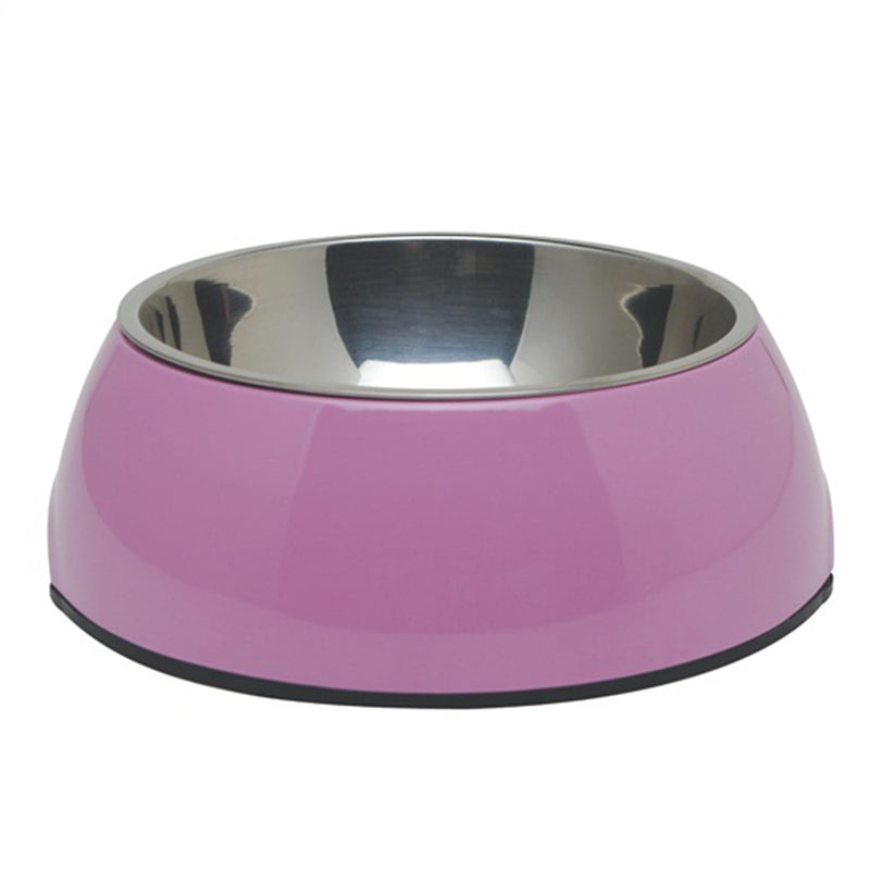 DogIt 2-in-1 Durable Bowl with Stainless Steel Insert Pink Medium 700ml