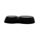 DogIt Double Diner with Stainless Steel Insert Black