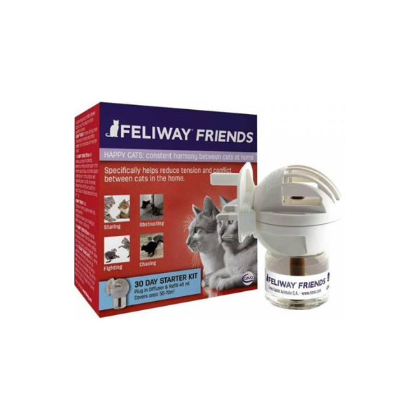 Feliway Friends 30 Day Starter Kit Plug-In Diffuser & Refill 48ml