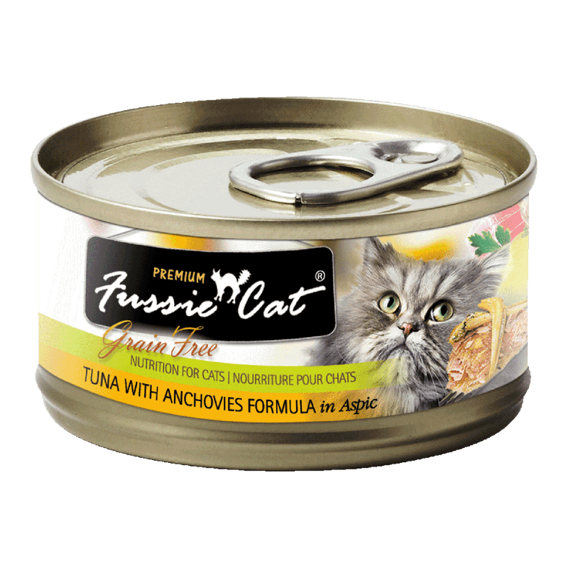Fussie Cat Black Label Tuna with Anchovy in Aspic 80g