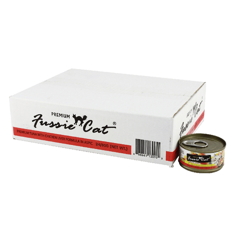 Fussie Cat Black Label Tuna with Chicken Liver in Aspic 80g