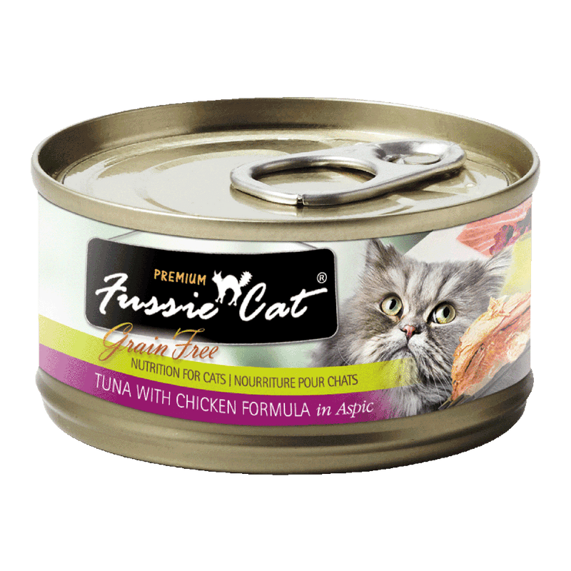 Fussie Cat Black Label Tuna with Chicken in Aspic 80g