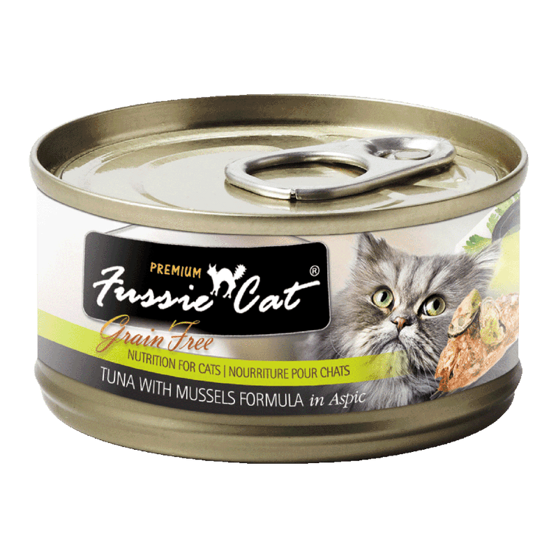 Fussie Cat Black Label Tuna with Mussel in Aspic 80g