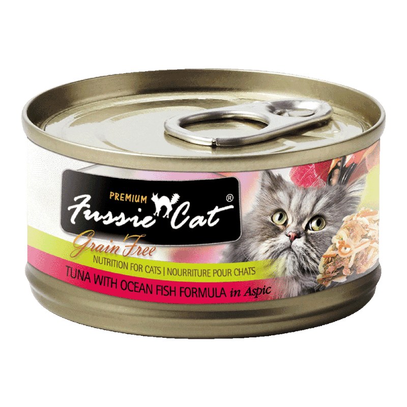 Fussie Cat Black Label Tuna with Ocean Fish in Aspic 80g