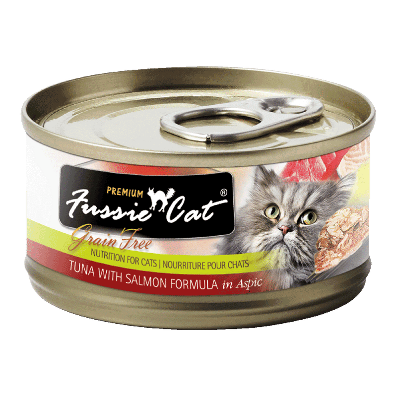 Fussie Cat Black Label Tuna with Salmon in Aspic 80g