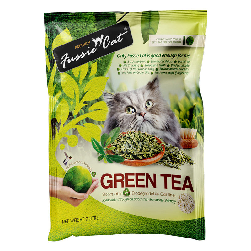 Fussie Cat Natural Paper Litter Green Tea 7L