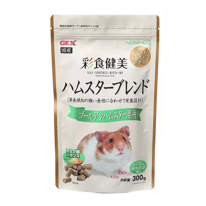 Gex Saishoku Kenbi Golden Hamster Food 300g