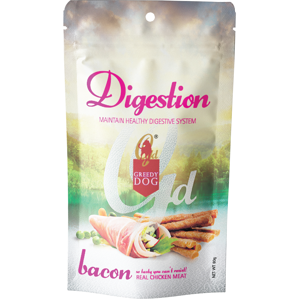 Greedy Dog Treats Digestion Bacon 80g