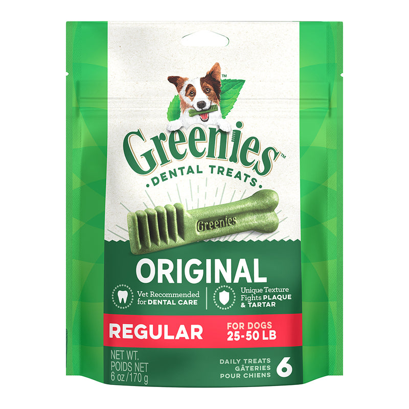 Greenies Dog Dental Chews Regular 6oz - 6pcs