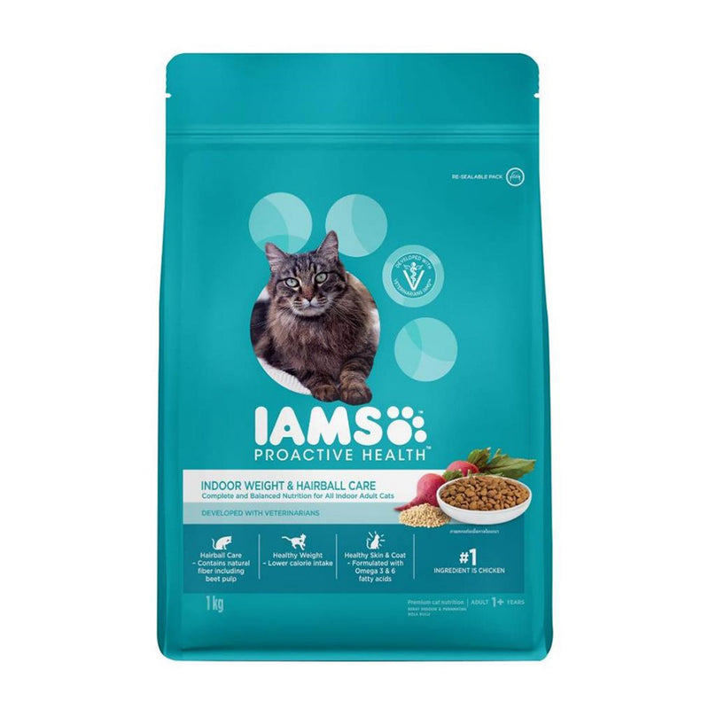 IAMS Cat Proactive Health Indoor Weight & Hairball Care 1kg