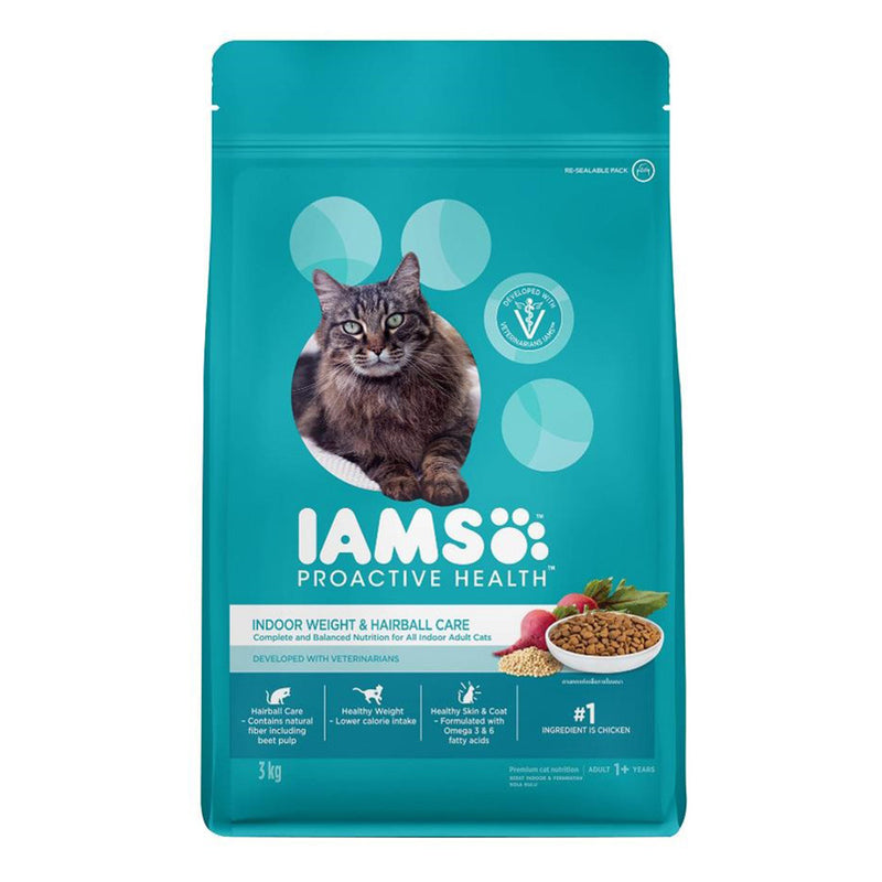 IAMS Cat Proactive Health Indoor Weight & Hairball Care 3kg
