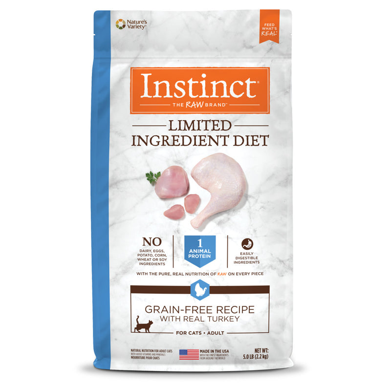 Instinct The Raw Brand Cat Limited Ingredient Diet Grain-Free Recipe with Real Turkey 5lb