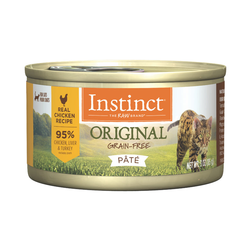*DONATION TO THE CAT MUSEUM* Instinct The Raw Brand Cat Original Grain-Free Pate Real Chicken Recipe 3oz x 12cans
