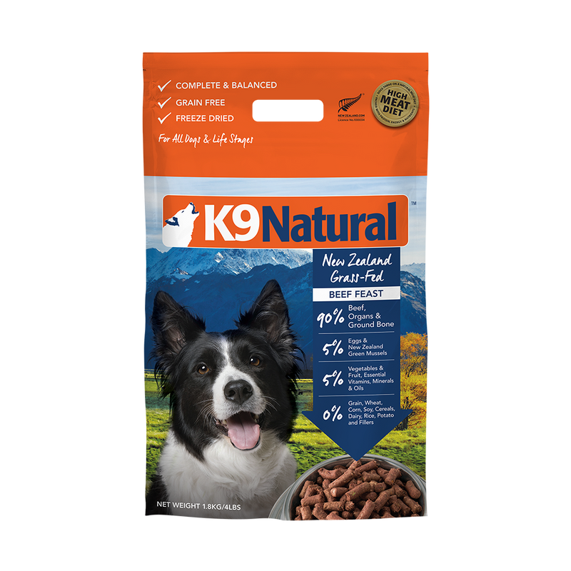K9 Natural Dog Freeze Dried Beef 1.8kg