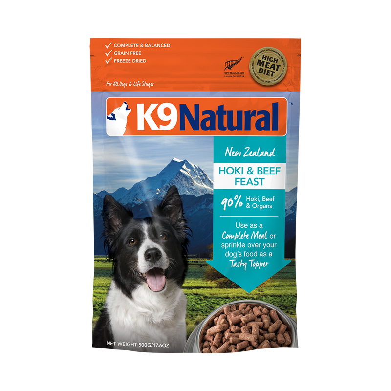 K9 Natural Dog Freeze Dried Hoki & Beef 500g